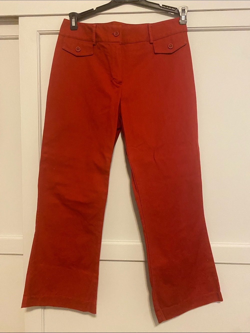 Fashion Bug Vintage Y2K Women's Red Ankle Pants - Stretch - size 6